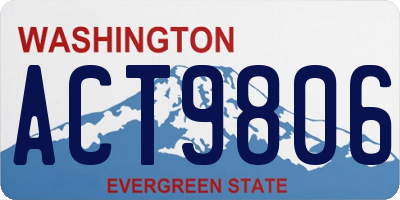 WA license plate ACT9806