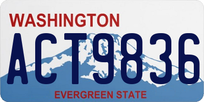 WA license plate ACT9836
