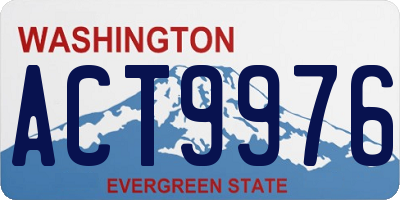 WA license plate ACT9976