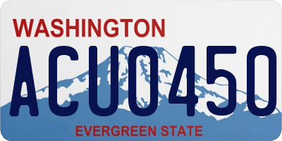 WA license plate ACU0450
