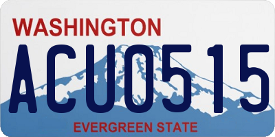 WA license plate ACU0515