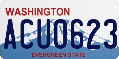 WA license plate ACU0623