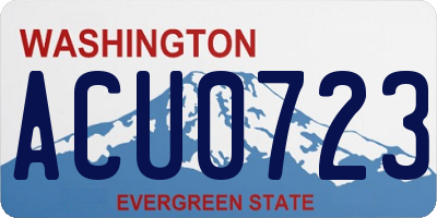 WA license plate ACU0723