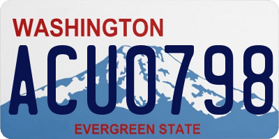 WA license plate ACU0798