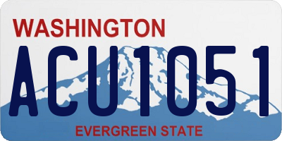 WA license plate ACU1051