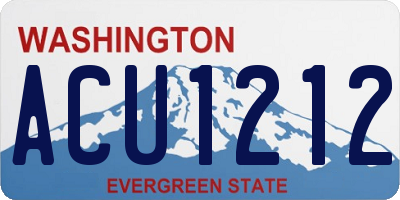 WA license plate ACU1212