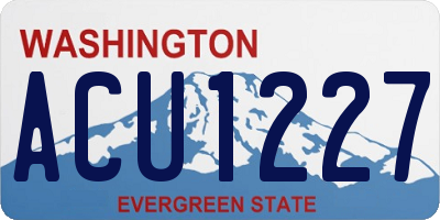 WA license plate ACU1227