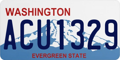 WA license plate ACU1329