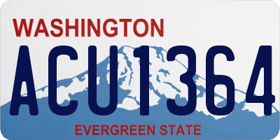 WA license plate ACU1364