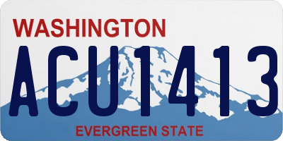 WA license plate ACU1413