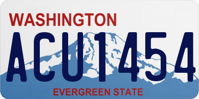 WA license plate ACU1454