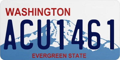 WA license plate ACU1461