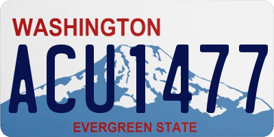 WA license plate ACU1477