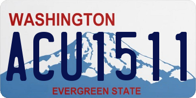 WA license plate ACU1511