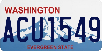WA license plate ACU1549
