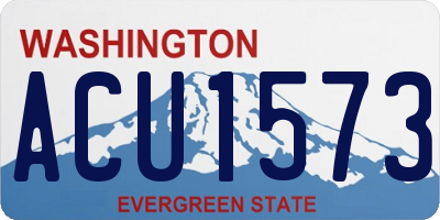 WA license plate ACU1573