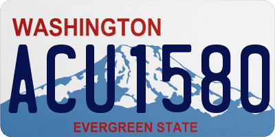 WA license plate ACU1580