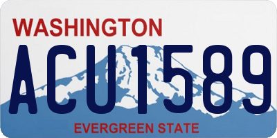 WA license plate ACU1589