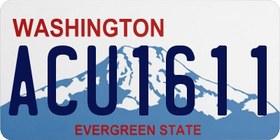 WA license plate ACU1611