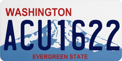 WA license plate ACU1622