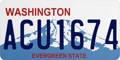 WA license plate ACU1674