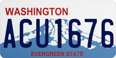 WA license plate ACU1676