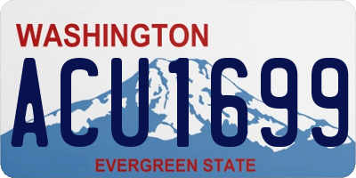 WA license plate ACU1699