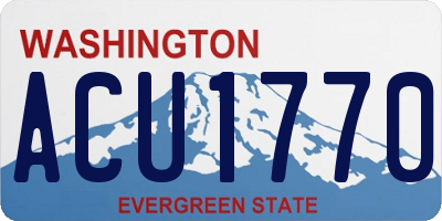 WA license plate ACU1770