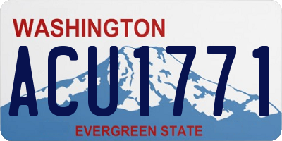 WA license plate ACU1771