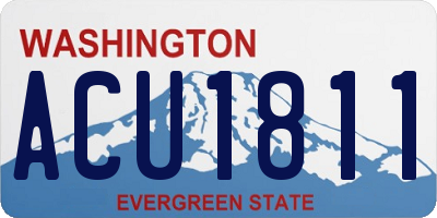 WA license plate ACU1811