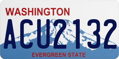 WA license plate ACU2132