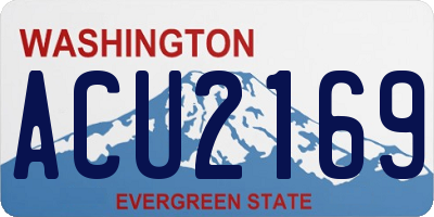 WA license plate ACU2169