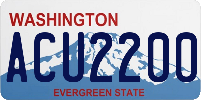 WA license plate ACU2200