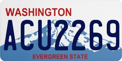 WA license plate ACU2269