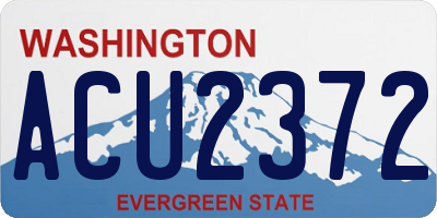 WA license plate ACU2372