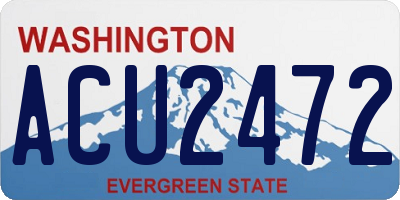 WA license plate ACU2472