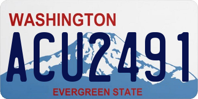 WA license plate ACU2491