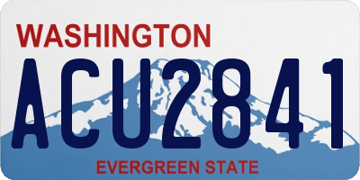 WA license plate ACU2841