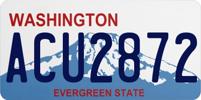 WA license plate ACU2872
