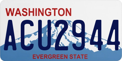 WA license plate ACU2944