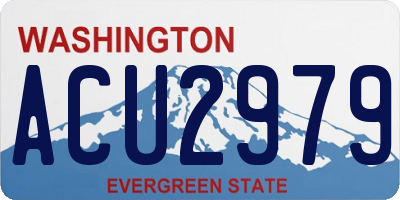 WA license plate ACU2979