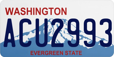 WA license plate ACU2993