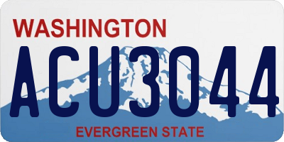 WA license plate ACU3044