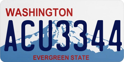 WA license plate ACU3344
