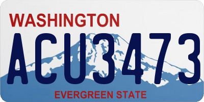WA license plate ACU3473