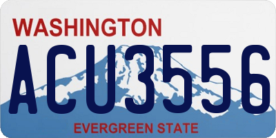 WA license plate ACU3556