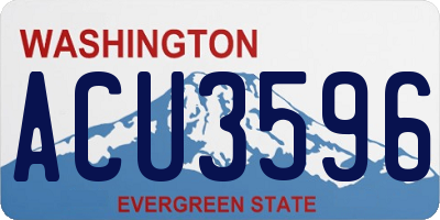 WA license plate ACU3596