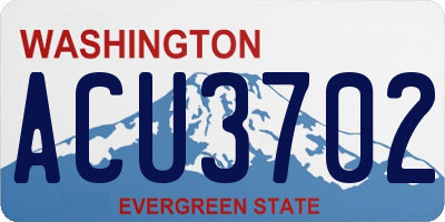 WA license plate ACU3702
