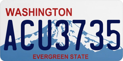 WA license plate ACU3735