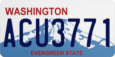 WA license plate ACU3771